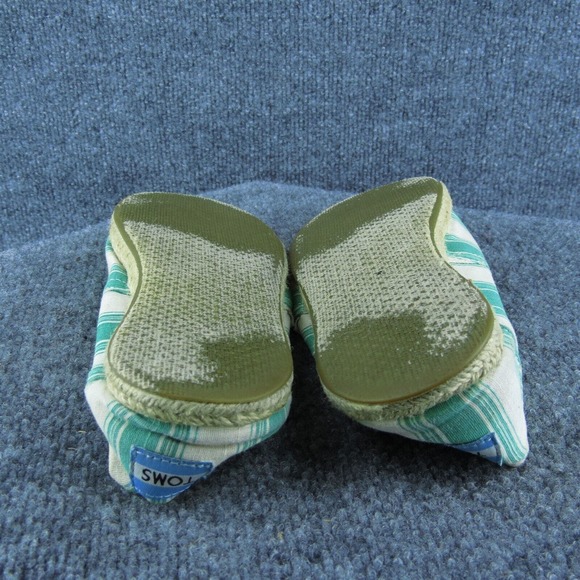TOMS Women Flat‎ Shoes Green Fabric Slip On Size 8.5 Medium - Picture 10 of 10